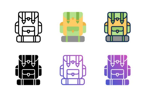 Backpack Camping Icon: A Versatile Graphic Design Asset for Crafters