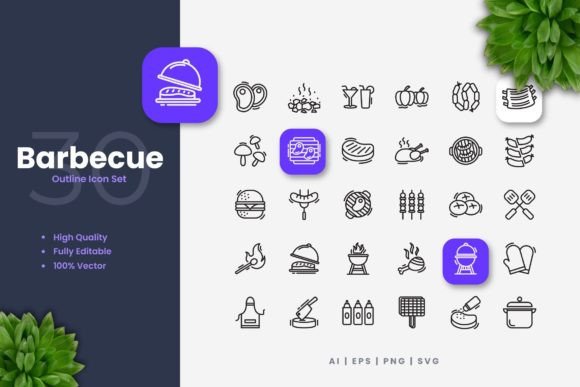 Barbecue Icons: Graphics and Icons for Creative Publishing
