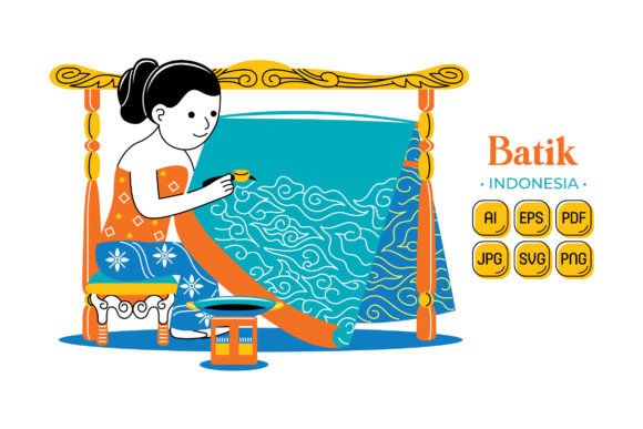 Batik Vector Illustration: A Versatile Graphics Asset for Creative Design Projects
