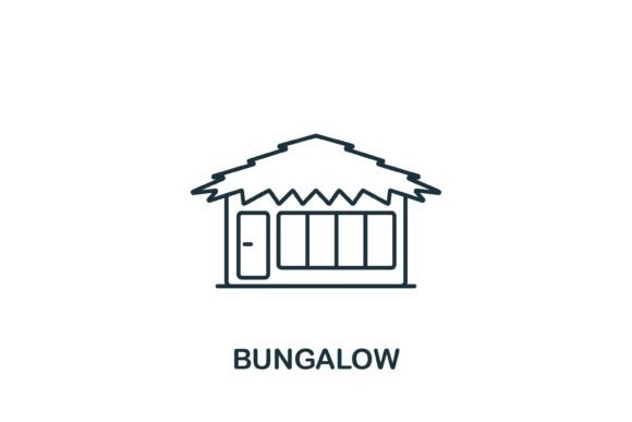 Bungalow Icon: A Simple Line Graphic for Strong Local Business Branding