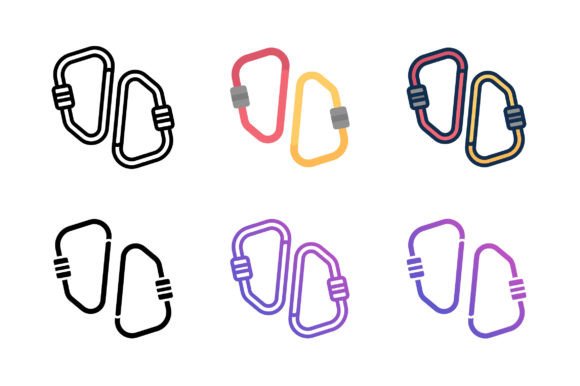 Carabiner Icon: A Versatile Graphic Design Asset for Content Creators