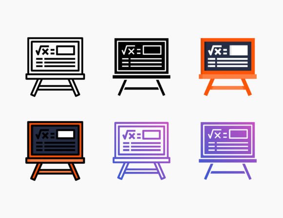 Chalkboard Icon Graphics for Real-World Crafting Projects