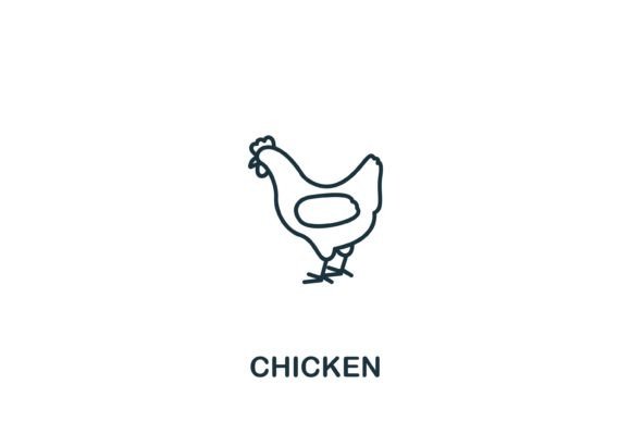 Chicken Icon: A Simple Graphic Design Asset for Local Business Branding