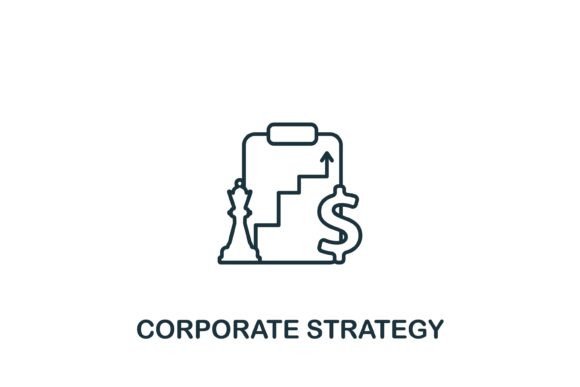Corporate Strategy Icon: A Modern Design Asset for Branding and Marketing