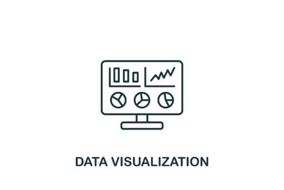 Data Visualization Icon: A Versatile Graphic Design Asset for Crafters