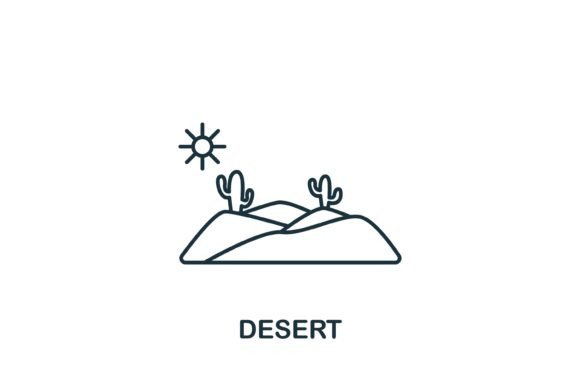 Desert Icon: A Simple Design Asset for Creative Projects