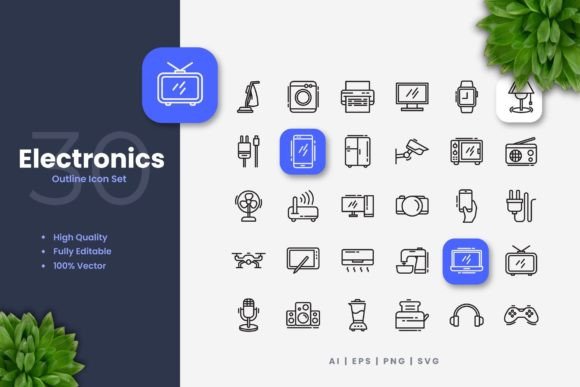 Electronics Icons: Graphics and Icons for Modern Design