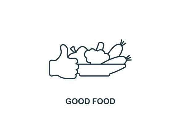 Good Food Icon: A Versatile Graphic Design Asset for Local Branding