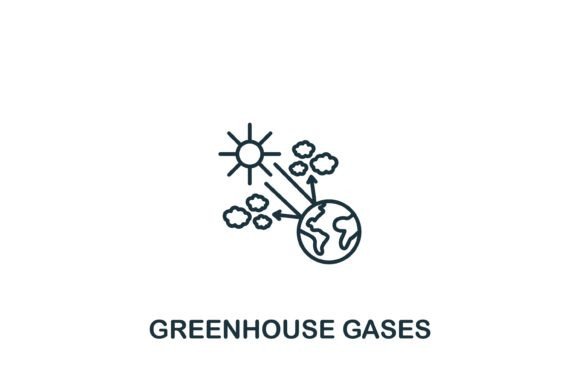 Greenhouse Gases Icon: A Versatile Graphic for Content Publishing