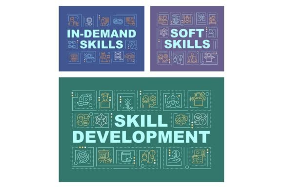 In Demand Skills Word Concepts Banners