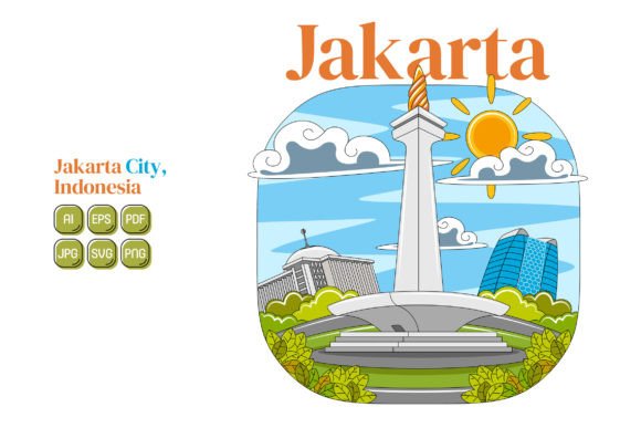 Jakarta City Vector Illustration: A Modern Design Asset for Content Creators