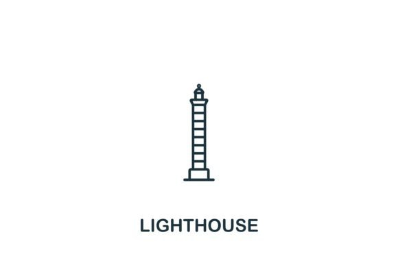Lighthouse Icon: A Versatile Graphic Design Asset for Local Business Branding