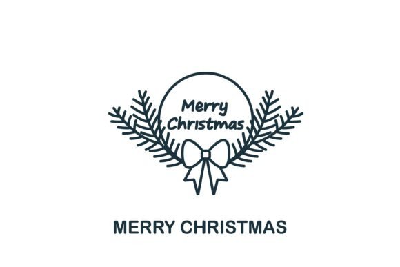 Merry Christmas Icon: A Versatile Graphic Design Asset for Content Creators