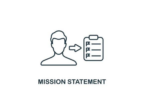 Mission Statement Icon: A Modern Design Asset for Polished Web and Editorial Content