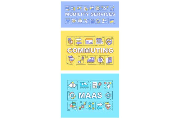 Mobility Services Word Concepts Banners: A Graphic Template for Bold Handmade Creations