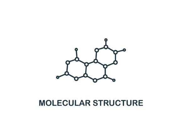 Molecular Structure Icon: A Versatile Graphic for Creative Designers