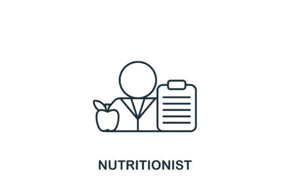 Nutritionist Icon: A Simple Yet Effective Graphic Design Asset for Branding