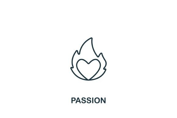 Passion Icon: A Modern Graphic Design Asset for Polished Web Content