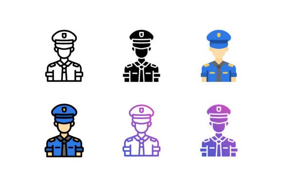 Policeman Icon: A Versatile Graphic Design Asset for Modern Branding