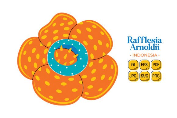 Rafflesia Arnoldii Vector Illustration: A Versatile Graphic Design Asset for Crafters