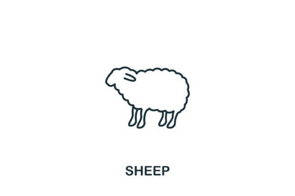 Sheep Icon: A Versatile Graphic Design Asset for Digital Sellers