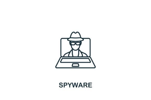 Spyware Icon: A Modern Graphic Design Asset for Editorial and Web Use