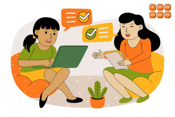 Teamwork Vector Illustration 16: A Versatile Graphic for Creative Projects