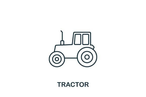 Tractor Icon: A Versatile Graphic Design Asset for Creative Projects