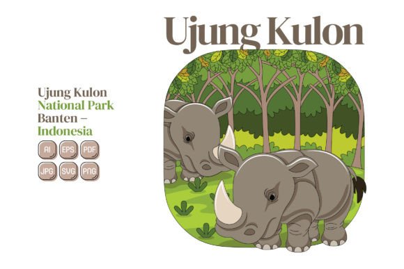 Ujung Kulon National Park Vector: A Versatile Embroidery Design