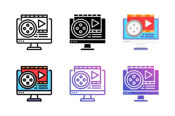 Video Editing Icon: A Versatile Graphic Design Asset for Crafters